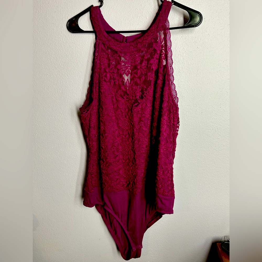 Laced topped bodysuit